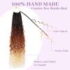 imageBohemain Box Braids Crochet Hair for Black Women 14Inch Boho Crochet Hair Pre Looped 8PK Crochet Boho Braids with Curly Ends1B350613