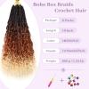 imageBohemain Box Braids Crochet Hair for Black Women 14Inch Boho Crochet Hair Pre Looped 8PK Crochet Boho Braids with Curly Ends1B350613