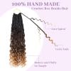 imageBohemain Box Braids Crochet Hair for Black Women 14Inch Boho Crochet Hair Pre Looped 8PK Crochet Boho Braids with Curly Ends1B430