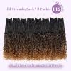 imageBohemain Box Braids Crochet Hair for Black Women 14Inch Boho Crochet Hair Pre Looped 8PK Crochet Boho Braids with Curly Ends1B430
