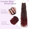 imageBohemain Box Braids Crochet Hair for Black Women 14Inch Boho Crochet Hair Pre Looped 8PK Crochet Boho Braids with Curly Ends1BBUG