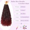 imageBohemain Box Braids Crochet Hair for Black Women 14Inch Boho Crochet Hair Pre Looped 8PK Crochet Boho Braids with Curly Ends1BBUG