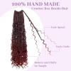 imageBohemain Box Braids Crochet Hair for Black Women 14Inch Boho Crochet Hair Pre Looped 8PK Crochet Boho Braids with Curly Ends1BBUG