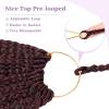 imageBohemain Box Braids Crochet Hair for Black Women 14Inch Boho Crochet Hair Pre Looped 8PK Crochet Boho Braids with Curly Ends1BBUG