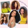 imageBohemain Box Braids Crochet Hair for Black Women 14Inch Boho Crochet Hair Pre Looped 8PK Crochet Boho Braids with Curly Ends1BBUG
