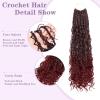imageBohemain Box Braids Crochet Hair for Black Women 14Inch Boho Crochet Hair Pre Looped 8PK Crochet Boho Braids with Curly Ends1BBUG