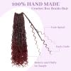 imageBohemain Box Braids Crochet Hair for Black Women 14Inch Boho Crochet Hair Pre Looped 8PK Crochet Boho Braids with Curly Ends1BBUG