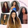 imageBohemain Box Braids Crochet Hair for Black Women 14Inch Boho Crochet Hair Pre Looped 8PK Crochet Boho Braids with Curly Ends1BBUG