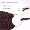 imageBohemain Box Braids Crochet Hair for Black Women 14Inch Boho Crochet Hair Pre Looped 8PK Crochet Boho Braids with Curly Ends1BBUG