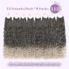 imageBohemain Box Braids Crochet Hair for Black Women 14Inch Boho Crochet Hair Pre Looped 8PK Crochet Boho Braids with Curly Ends1BGray