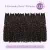 imageBohemain Box Braids Crochet Hair for Black Women 14Inch Boho Crochet Hair Pre Looped 8PK Crochet Boho Braids with Curly Ends4