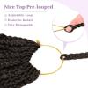 imageBohemain Box Braids Crochet Hair for Black Women 14Inch Boho Crochet Hair Pre Looped 8PK Crochet Boho Braids with Curly Ends4