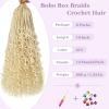 imageBohemain Box Braids Crochet Hair for Black Women 14Inch Boho Crochet Hair Pre Looped 8PK Crochet Boho Braids with Curly Ends613