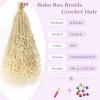 imageBohemain Box Braids Crochet Hair for Black Women 14Inch Boho Crochet Hair Pre Looped 8PK Crochet Boho Braids with Curly Ends613
