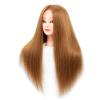 imageMannequin Head Human Hair 26 Inch Mannequin Head with Hair and Stand 60 Real Hair Mannequin Head for Kids Cosmetology mannequin head for braiding Mannequins Doll Head to Practice HairstylesBlonde