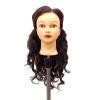 imageMannequin Head Human Hair 26 Inch Mannequin Head with Hair and Stand 60 Real Hair Mannequin Head for Kids Cosmetology mannequin head for braiding Mannequins Doll Head to Practice HairstylesDark Brown 4