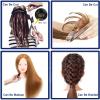 imageMannequin Head Human Hair 26 Inch Mannequin Head with Hair and Stand 60 Real Hair Mannequin Head for Kids Cosmetology mannequin head for braiding Mannequins Doll Head to Practice HairstylesDark Brown 4