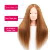 imageMannequin Head Human Hair 26 Inch Mannequin Head with Hair and Stand 60 Real Hair Mannequin Head for Kids Cosmetology mannequin head for braiding Mannequins Doll Head to Practice HairstylesBlonde 27