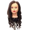 imageMannequin Head Human Hair 26 Inch Mannequin Head with Hair and Stand 60 Real Hair Mannequin Head for Kids Cosmetology mannequin head for braiding Mannequins Doll Head to Practice HairstylesDark Brown