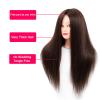 imageMannequin Head Human Hair 26 Inch Mannequin Head with Hair and Stand 60 Real Hair Mannequin Head for Kids Cosmetology mannequin head for braiding Mannequins Doll Head to Practice HairstylesDark Brown