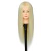 imageMannequin Head Human Hair 26 Inch Mannequin Head with Hair and Stand 60 Real Hair Mannequin Head for Kids Cosmetology mannequin head for braiding Mannequins Doll Head to Practice HairstylesPlatinum Blonde