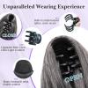 imageNAYOO Claw Clip Ponytail Extension Black Brown 12quot Short Wavy Ponytail Clip in Hair Extensions for Women Curly Natural Layered Pony Tails for Short Thin Hair Synthetic HairpieceBlack BrownSalt and Pepper