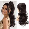 imageNAYOO Claw Clip Ponytail Extension Black Brown 12quot Short Wavy Ponytail Clip in Hair Extensions for Women Curly Natural Layered Pony Tails for Short Thin Hair Synthetic HairpieceBlack BrownBlack Brown