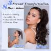 imageNAYOO Claw Clip Ponytail Extension Black Brown 12quot Short Wavy Ponytail Clip in Hair Extensions for Women Curly Natural Layered Pony Tails for Short Thin Hair Synthetic HairpieceBlack BrownSalt and Pepper