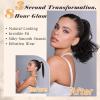 imageNAYOO Claw Clip Ponytail Extension Black Brown 12quot Short Wavy Ponytail Clip in Hair Extensions for Women Curly Natural Layered Pony Tails for Short Thin Hair Synthetic HairpieceBlack BrownCopper Brown