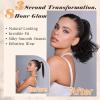 imageNAYOO Claw Clip Ponytail Extension Black Brown 12quot Short Wavy Ponytail Clip in Hair Extensions for Women Curly Natural Layered Pony Tails for Short Thin Hair Synthetic HairpieceBlack BrownBrown Mixed Dirty Blonde