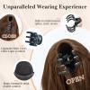 imageNAYOO Claw Clip Ponytail Extension Black Brown 12quot Short Wavy Ponytail Clip in Hair Extensions for Women Curly Natural Layered Pony Tails for Short Thin Hair Synthetic HairpieceBlack BrownChestnut Brown