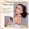 imageNAYOO Claw Clip Ponytail Extension Black Brown 12quot Short Wavy Ponytail Clip in Hair Extensions for Women Curly Natural Layered Pony Tails for Short Thin Hair Synthetic HairpieceBlack BrownMedium Blonde with Blonde Highlights