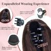 imageNAYOO Claw Clip Ponytail Extension Black Brown 12quot Short Wavy Ponytail Clip in Hair Extensions for Women Curly Natural Layered Pony Tails for Short Thin Hair Synthetic HairpieceBlack BrownCopper Brown