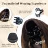 imageNAYOO Claw Clip Ponytail Extension Black Brown 12quot Short Wavy Ponytail Clip in Hair Extensions for Women Curly Natural Layered Pony Tails for Short Thin Hair Synthetic HairpieceBlack BrownDark Brown Mixed Chestnut