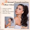 imageNAYOO Claw Clip Ponytail Extension Black Brown 12quot Short Wavy Ponytail Clip in Hair Extensions for Women Curly Natural Layered Pony Tails for Short Thin Hair Synthetic HairpieceBlack BrownChestnut Brown