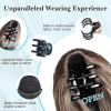 imageNAYOO Claw Clip Ponytail Extension Black Brown 12quot Short Wavy Ponytail Clip in Hair Extensions for Women Curly Natural Layered Pony Tails for Short Thin Hair Synthetic HairpieceBlack BrownOmbre Blonde