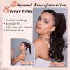imageNAYOO Claw Clip Ponytail Extension Black Brown 12quot Short Wavy Ponytail Clip in Hair Extensions for Women Curly Natural Layered Pony Tails for Short Thin Hair Synthetic HairpieceBlack BrownBlack Brown