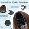 imageNAYOO Claw Clip Ponytail Extension Black Brown 12quot Short Wavy Ponytail Clip in Hair Extensions for Women Curly Natural Layered Pony Tails for Short Thin Hair Synthetic HairpieceBlack BrownBrown Mixed Dirty Blonde