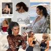 imageNAYOO Claw Clip Ponytail Extension Black Brown 12quot Short Wavy Ponytail Clip in Hair Extensions for Women Curly Natural Layered Pony Tails for Short Thin Hair Synthetic HairpieceBlack BrownDirty Blonde