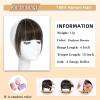 imageNAYOO Clip in Bangs  100 Human Hair Wispy Bangs Clip in Hair Extensions Brown Black Air Bangs Fringe with Temples Hairpieces for Women Curved Bangs for Daily Wear2 darkest brown