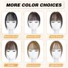imageNAYOO Clip in Bangs  100 Human Hair Wispy Bangs Clip in Hair Extensions Brown Black Air Bangs Fringe with Temples Hairpieces for Women Curved Bangs for Daily WearBrown