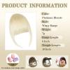 imageNAYOO Clip in Bangs  100 Human Hair Wispy Bangs Clip in Hair Extensions Brown Black Air Bangs Fringe with Temples Hairpieces for Women Curved Bangs for Daily WearPlatinum Blonde