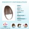 imageNAYOO Clip in Bangs  100 Human Hair Wispy Bangs Clip in Hair Extensions Brown Black Air Bangs Fringe with Temples Hairpieces for Women Curved Bangs for Daily WearBrown