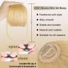 imageNAYOO Clip in Bangs  100 Human Hair Wispy Bangs Clip in Hair Extensions Brown Black Air Bangs Fringe with Temples Hairpieces for Women Curved Bangs for Daily WearLight Blonde