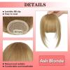 imageNAYOO Clip in Bangs  100 Human Hair Wispy Bangs Clip in Hair Extensions Brown Black Air Bangs Fringe with Temples Hairpieces for Women Curved Bangs for Daily Wearash ablonde