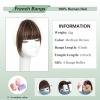 imageNAYOO Clip in Bangs  100 Human Hair Wispy Bangs Clip in Hair Extensions Brown Black Air Bangs Fringe with Temples Hairpieces for Women Curved Bangs for Daily WearMedium Brown