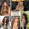 imageNAYOO Clip in Curly Hair Extensions 4PCS Long Wavy Synthetic Thick Hairpieces with Fiber Double Weft for Women Hair Full Head 24 Inch Copper Red6139
