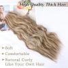 imageNAYOO Clip in Curly Hair Extensions 4PCS Long Wavy Synthetic Thick Hairpieces with Fiber Double Weft for Women Hair Full Head 24 Inch Copper Red6139