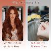 imageNAYOO Clip in Curly Hair Extensions 4PCS Long Wavy Synthetic Thick Hairpieces with Fiber Double Weft for Women Hair Full Head 24 Inch Copper RedAuburn