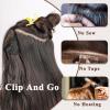 imageNAYOO Clip in Curly Hair Extensions 4PCS Long Wavy Synthetic Thick Hairpieces with Fiber Double Weft for Women Hair Full Head 24 Inch Copper RedAuburn